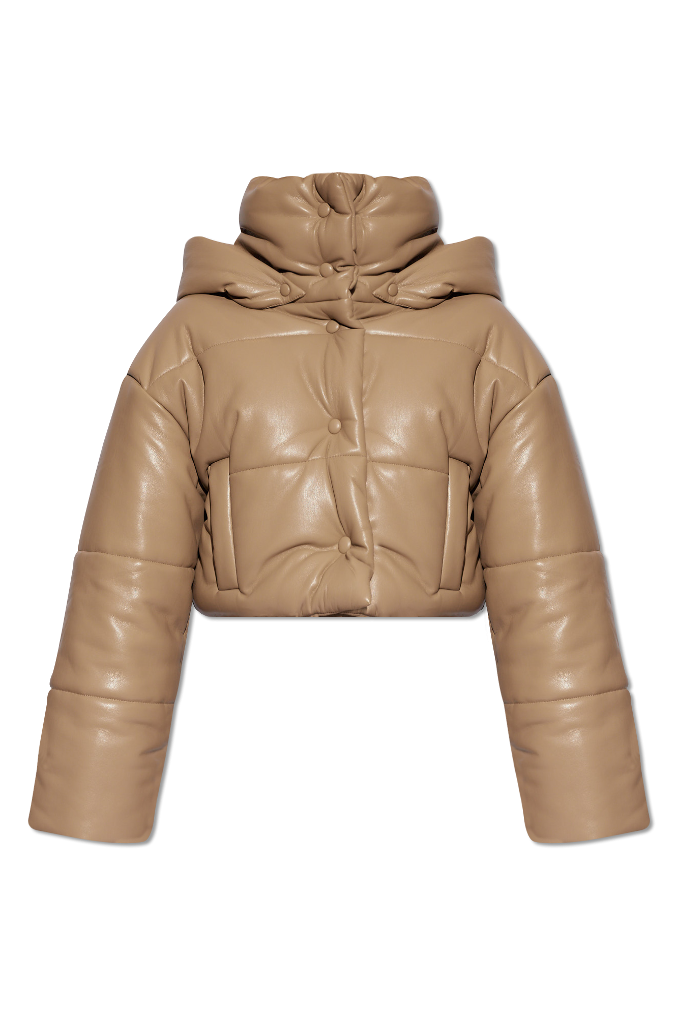 Nanushka vegan clearance leather puffer jacket